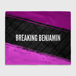 Плед флисовый Breaking Benjamin rock legends: надпись и символ, цвет: 3D-велсофт