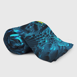 Плед флисовый Cyberpunk ice blue, цвет: 3D-велсофт — фото 2