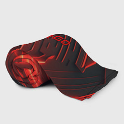 Плед флисовый CS GO red neon, цвет: 3D-велсофт — фото 2