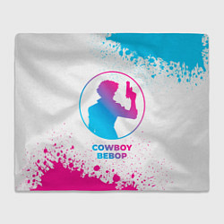 Плед флисовый Cowboy Bebop neon gradient style, цвет: 3D-велсофт