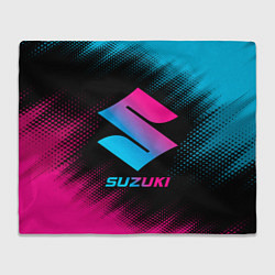 Плед флисовый Suzuki - neon gradient, цвет: 3D-велсофт
