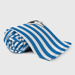 Плед флисовый Тельняшка синяя - логотип вдв, цвет: 3D-велсофт — фото 2