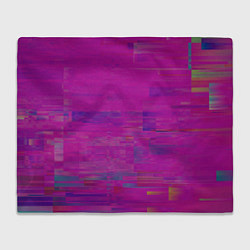 Плед флисовый Фиолетово византийский глитч, цвет: 3D-велсофт