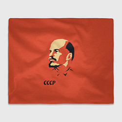 Плед флисовый СССР Ленин жив, цвет: 3D-велсофт