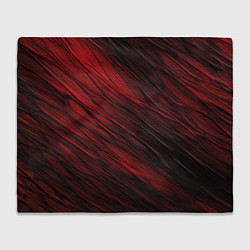 Плед флисовый Black red texture, цвет: 3D-велсофт