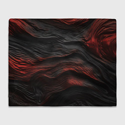 Плед флисовый Black red texture, цвет: 3D-велсофт