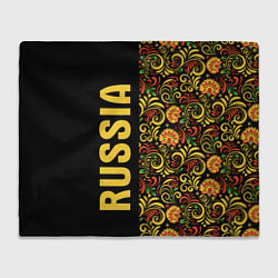 Плед флисовый Russia хохлома, цвет: 3D-велсофт