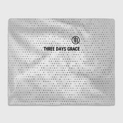 Плед флисовый Three Days Grace glitch на светлом фоне: символ св, цвет: 3D-велсофт