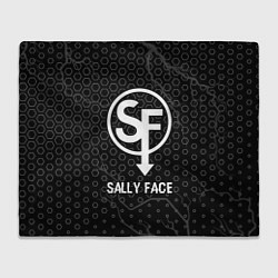 Плед флисовый Sally Face glitch на темном фоне, цвет: 3D-велсофт