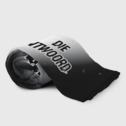 Плед флисовый Die Antwoord glitch на светлом фоне: надпись и сим, цвет: 3D-велсофт — фото 2