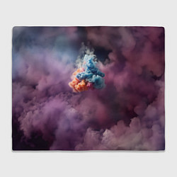 Плед флисовый Разноцветный клуб дыма, цвет: 3D-велсофт