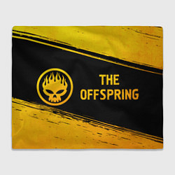 Плед флисовый The Offspring - gold gradient: надпись и символ, цвет: 3D-велсофт