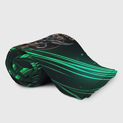 Плед флисовый Baldurs Gate 3 dark green, цвет: 3D-велсофт — фото 2
