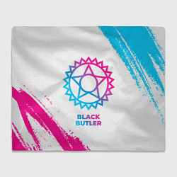 Плед флисовый Black Butler neon gradient style, цвет: 3D-велсофт