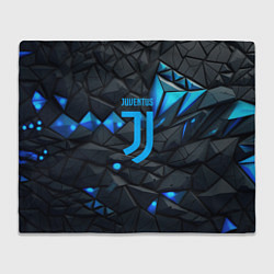 Плед флисовый Blue logo Juventus, цвет: 3D-велсофт