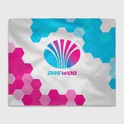 Плед флисовый Daewoo neon gradient style, цвет: 3D-велсофт