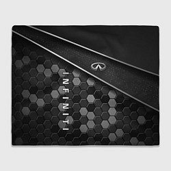 Плед флисовый Infiniti - черный металл, цвет: 3D-велсофт