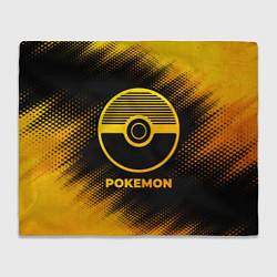 Плед флисовый Pokemon - gold gradient, цвет: 3D-велсофт