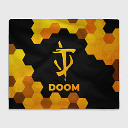 Плед флисовый Doom - gold gradient, цвет: 3D-велсофт