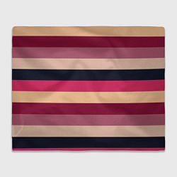 Плед флисовый Широкие полосы розовый, цвет: 3D-велсофт