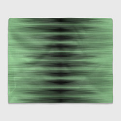 Плед флисовый Зеленый полосатый градиент, цвет: 3D-велсофт