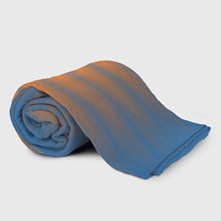 Плед флисовый Полосатый закат градиент, цвет: 3D-велсофт — фото 2
