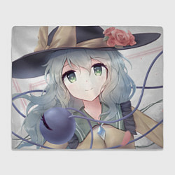 Плед флисовый Touhou Project Улыбающаяся Койши Комейдзи, цвет: 3D-велсофт