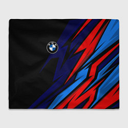 Плед флисовый BMW - m colors and black, цвет: 3D-велсофт