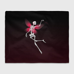 Плед флисовый Скелет фея, цвет: 3D-велсофт
