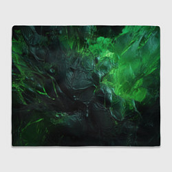 Плед флисовый Зеленая объемная текстура, цвет: 3D-велсофт