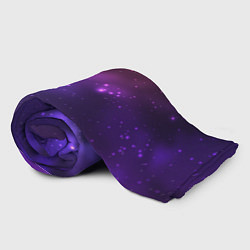 Плед флисовый Разноцветный космос - неоновое свечение, цвет: 3D-велсофт — фото 2