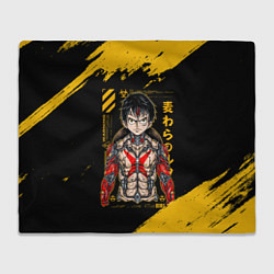 Плед флисовый Киборг Луффи - One Piece, цвет: 3D-велсофт