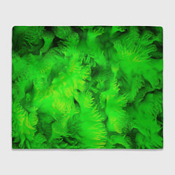 Плед флисовый Green abstract texture, цвет: 3D-велсофт