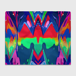 Плед флисовый Abstract mirror composition, цвет: 3D-велсофт