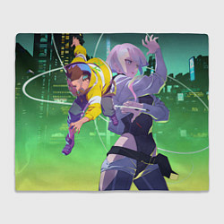 Плед флисовый Cyberpunk Edgerunners Дэвид Люсина, цвет: 3D-велсофт