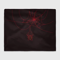 Плед флисовый Красная паутина, цвет: 3D-велсофт