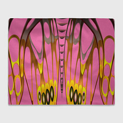 Плед флисовый Розовый бабочкин мотив, цвет: 3D-велсофт