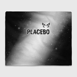 Плед флисовый Placebo glitch на светлом фоне: символ сверху, цвет: 3D-велсофт