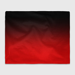 Плед флисовый Градиент: от черного до ярко-красного, цвет: 3D-велсофт