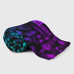 Плед флисовый Неоновые логотипы Fortnite, цвет: 3D-велсофт — фото 2