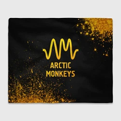 Плед флисовый Arctic Monkeys - gold gradient, цвет: 3D-велсофт
