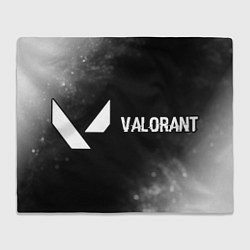 Плед флисовый Valorant glitch на темном фоне по-горизонтали, цвет: 3D-велсофт