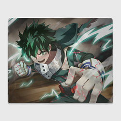 Плед флисовый Моя геройская академия Midoriya Izuku, цвет: 3D-велсофт