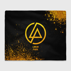 Плед флисовый Linkin Park - gold gradient, цвет: 3D-велсофт