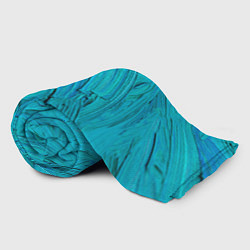 Плед флисовый Голубая масляная краска, цвет: 3D-велсофт — фото 2