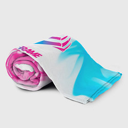 Плед флисовый Warframe neon gradient style, цвет: 3D-велсофт — фото 2