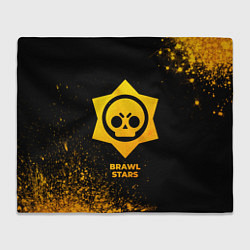 Плед флисовый Brawl Stars - gold gradient, цвет: 3D-велсофт