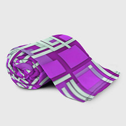 Плед флисовый Полосы на фиолетовом фоне, цвет: 3D-велсофт — фото 2