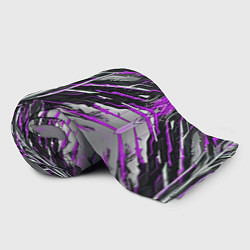 Плед флисовый Киберпанк доспех фиолетовый, цвет: 3D-велсофт — фото 2