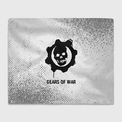 Плед флисовый Gears of War glitch на светлом фоне, цвет: 3D-велсофт